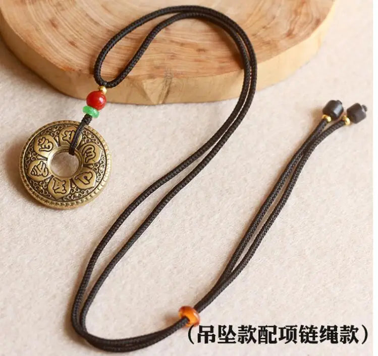2022 Asia Tibet Thailand Temple master Mantra safety Good luck Buddha Amulet copper Pendant all-powerful talisman