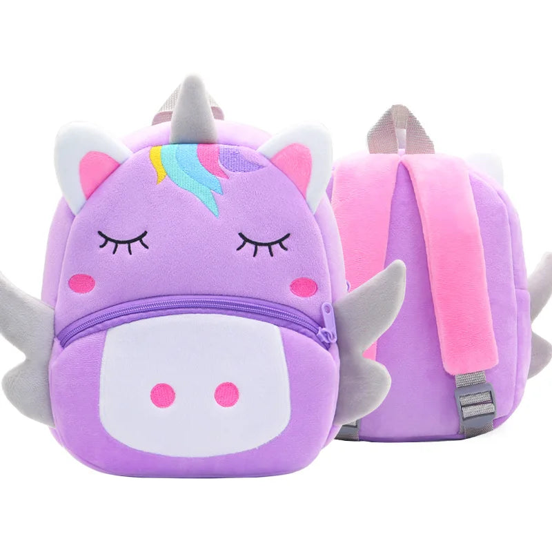 2022 Cartoon Kids Plush Backpacks Mini Kindergarten Schoolbag Animal Backpack Children School Bags Girls Boys mochila escolar