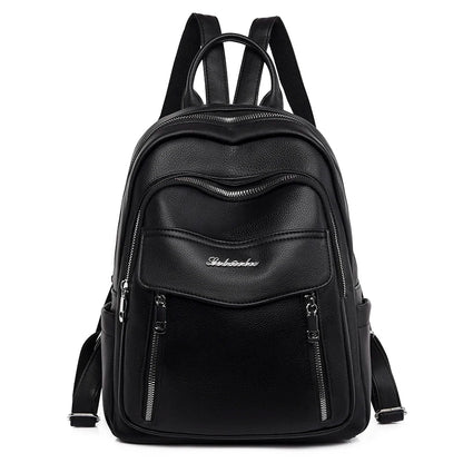 2022 Fashion High Quality Leather Backpack Four Seasons Travel Waterproof Anti Theft Backpack Famous Women's Designer School Bag