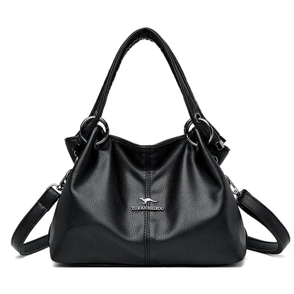 2022 Fashion High Quality Solid Color Leather Women's Handbags Large Capacity Messenger Bags Ladies Casual Simple Messenger Bags