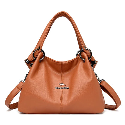 2022 Fashion High Quality Solid Color Leather Women's Handbags Large Capacity Messenger Bags Ladies Casual Simple Messenger Bags