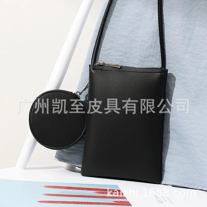 2022 Fashion Mini Macaron Zipper Purses and Handbags for Women Multifunctional Cell Phone Crossbody Bag PU Leather Shoulder Bags