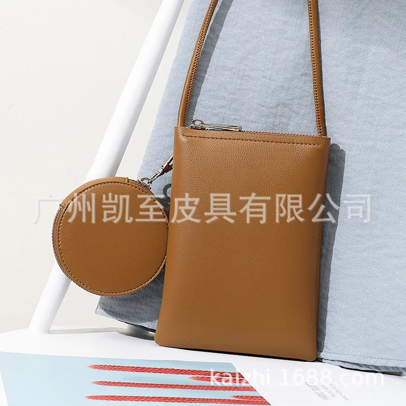 2022 Fashion Mini Macaron Zipper Purses and Handbags for Women Multifunctional Cell Phone Crossbody Bag PU Leather Shoulder Bags
