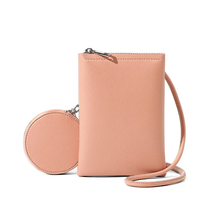 2022 Fashion Mini Macaron Zipper Purses and Handbags for Women Multifunctional Cell Phone Crossbody Bag PU Leather Shoulder Bags
