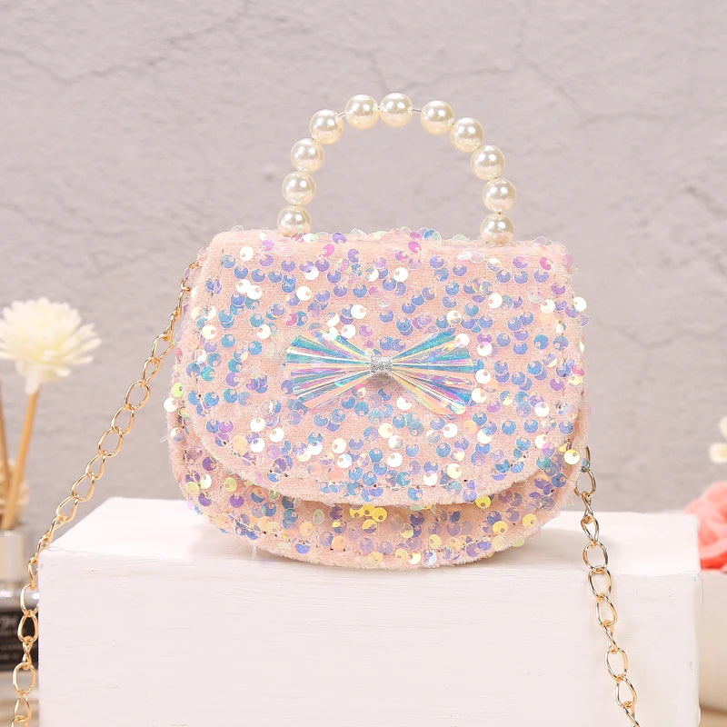 2022 Fashion Princess Cross Body Purse Cute Girl Shoulder Messenger Children Crossbody Chain Handbag Toddler Girl Bags