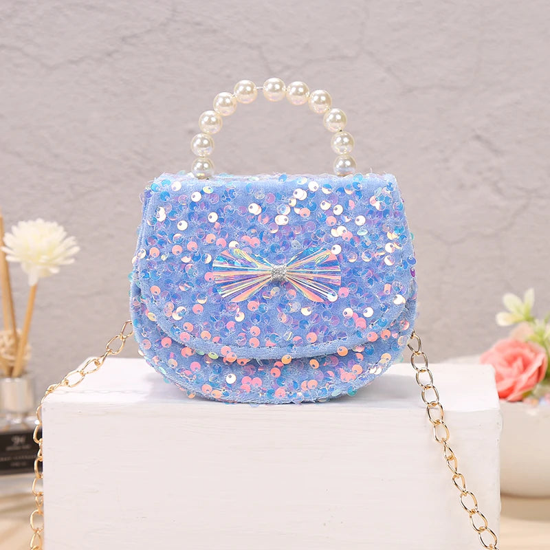 2022 Fashion Princess Cross Body Purse Cute Girl Shoulder Messenger Children Crossbody Chain Handbag Toddler Girl Bags