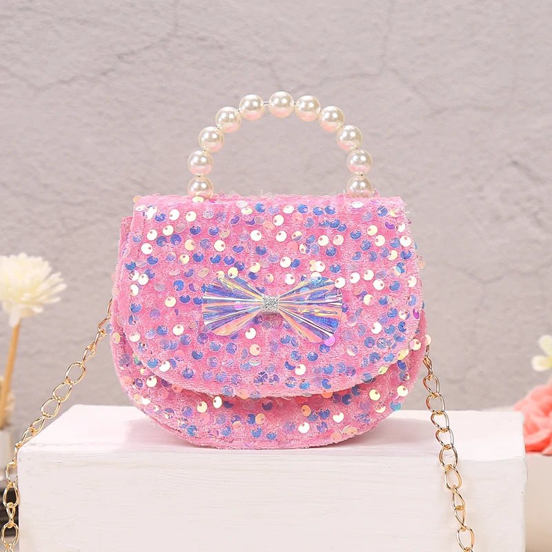 2022 Fashion Princess Cross Body Purse Cute Girl Shoulder Messenger Children Crossbody Chain Handbag Toddler Girl Bags
