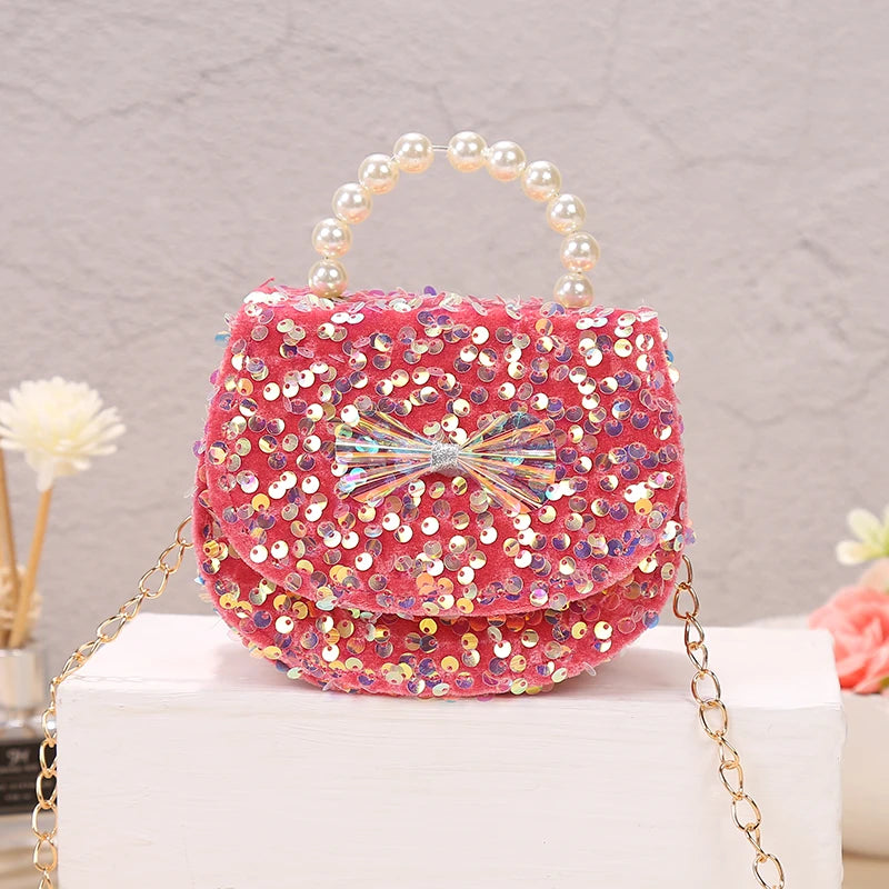 2022 Fashion Princess Cross Body Purse Cute Girl Shoulder Messenger Children Crossbody Chain Handbag Toddler Girl Bags