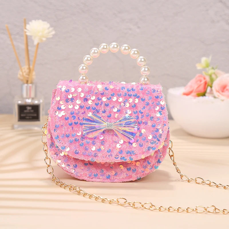 2022 Fashion Princess Cross Body Purse Cute Girl Shoulder Messenger Children Crossbody Chain Handbag Toddler Girl Bags