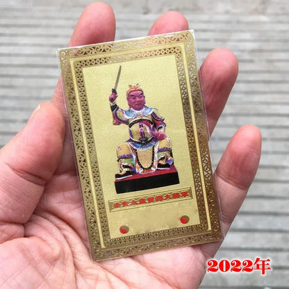 2022 Geomantic omen master TAI SUI Amulet Card bless safe health Bring good luck exorcise evil spirit multipurpose talisman 2P