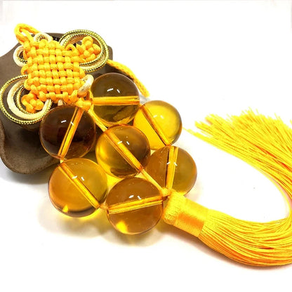 2022 Geomantic omen master exorcise evil spirit Bring good luck money 7 Star array Crystal Pendant Amulet multipurpose talisman