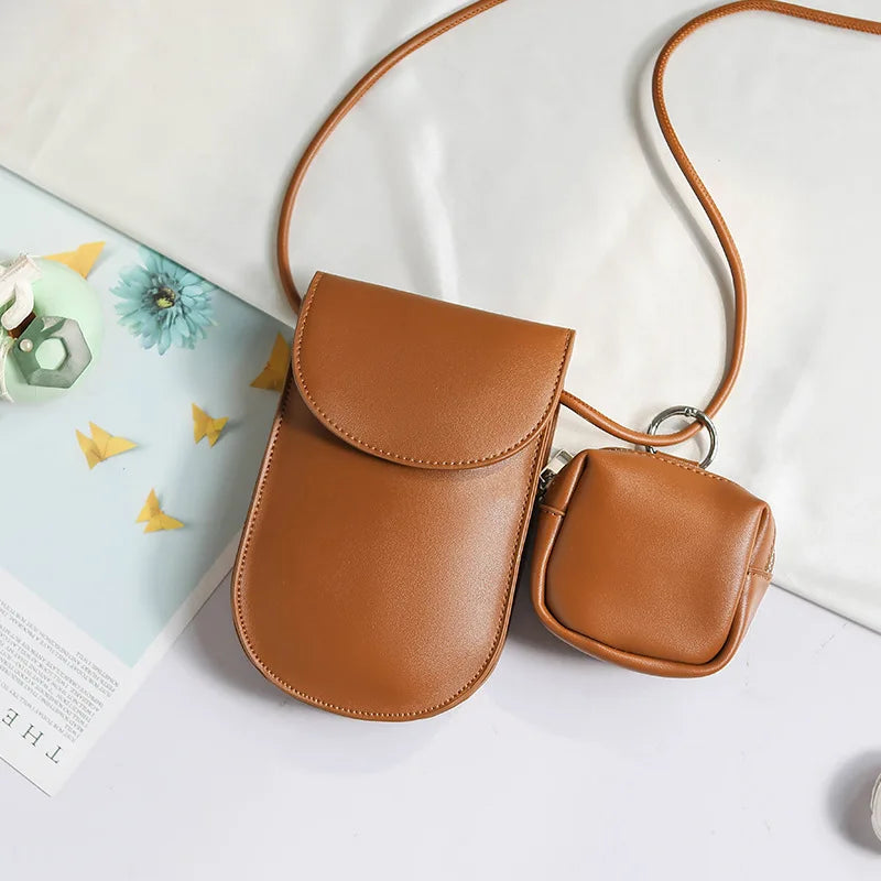 2022 Japanese Style Fashion Mobile Phone Bag with Coin Purse Women's Japanese Style Mini Crossbody Designer Small Shoulder Bag