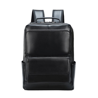 2022 Men Genuine Leather Business Backpack Fashion Waterproof School Book Bags Casual Travel Laptop Bag Male Student Backpacks