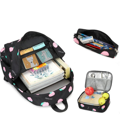 2022 NEW Fruit Printing Girls Backpacks School Bags For Girls Set Kid Schoolbags Children Backpack Kids Bookbag Satchel Knapsack