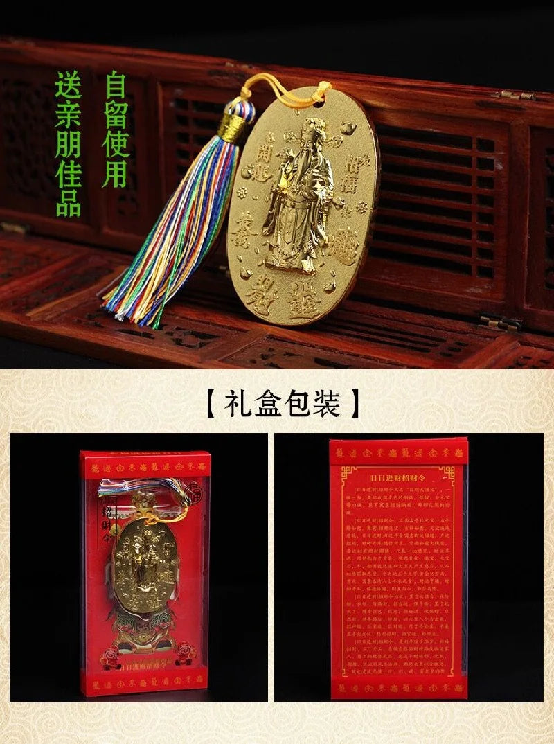 2022 NEW Geomantic omen master God of wealth Mammon multipurpose Amulet Bring good luck money Gold medal Recruit wealth talisman