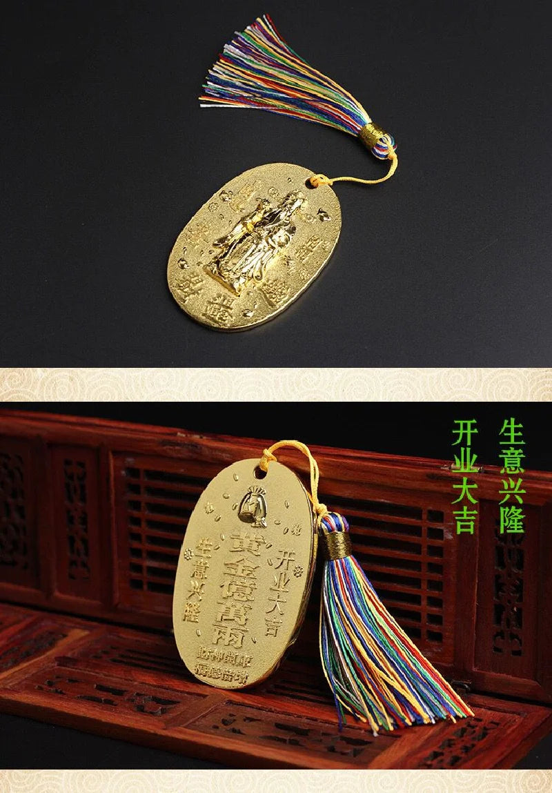 2022 NEW Geomantic omen master God of wealth Mammon multipurpose Amulet Bring good luck money Gold medal Recruit wealth talisman