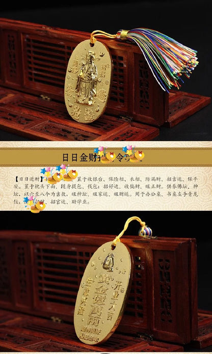 2022 NEW Geomantic omen master God of wealth Mammon multipurpose Amulet Bring good luck money Gold medal Recruit wealth talisman