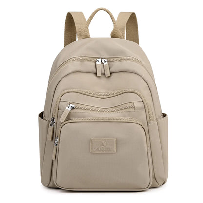 2022 New Dark Green Women's Backpack Waterproof Nylon Backpack Student School Bag Suitable For Girls' Small Travel Rucksack