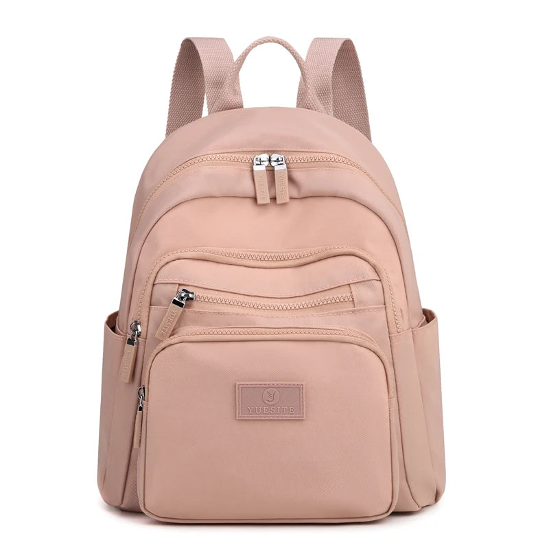2022 New Dark Green Women's Backpack Waterproof Nylon Backpack Student School Bag Suitable For Girls' Small Travel Rucksack