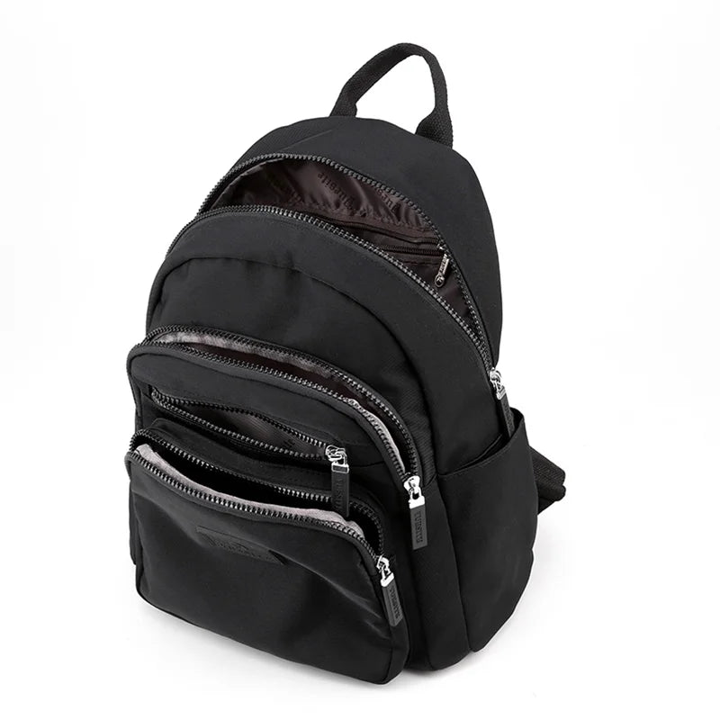2022 New Dark Green Women's Backpack Waterproof Nylon Backpack Student School Bag Suitable For Girls' Small Travel Rucksack