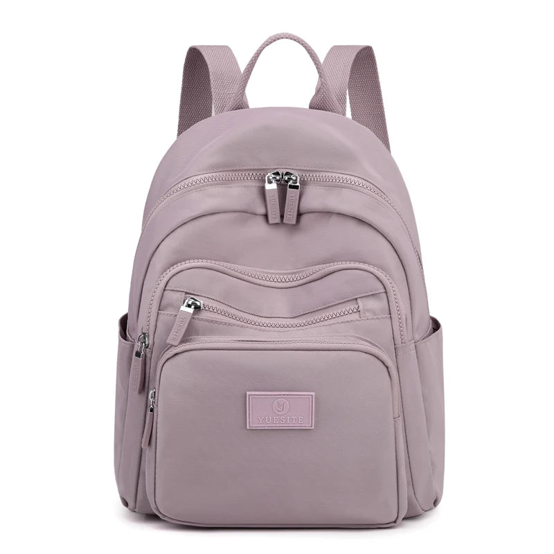 2022 New Dark Green Women's Backpack Waterproof Nylon Backpack Student School Bag Suitable For Girls' Small Travel Rucksack