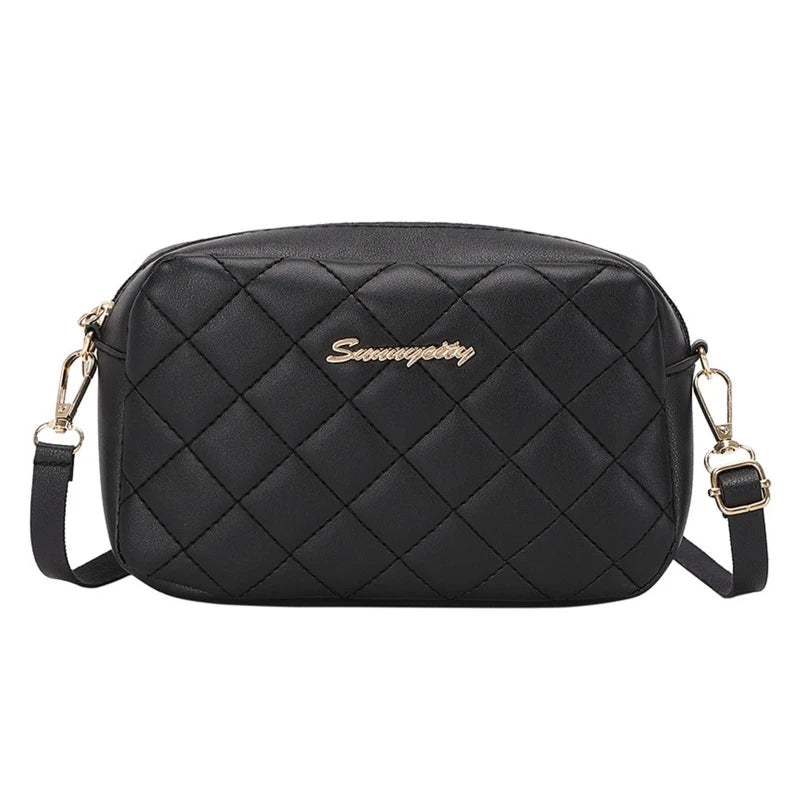 2022 New Fashion Female Creative Solid Color Crossbody Shoulder Bag Messenger Rhombus Embroidered Casual Trendy Phone Bag