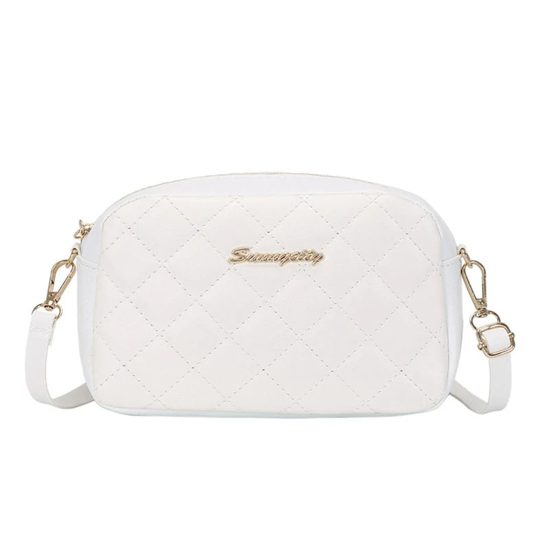 2022 New Fashion Female Creative Solid Color Crossbody Shoulder Bag Messenger Rhombus Embroidered Casual Trendy Phone Bag