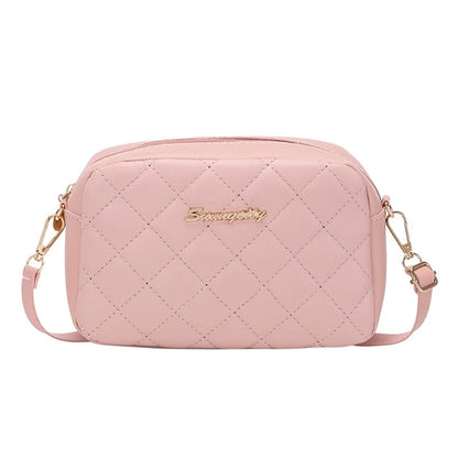2022 New Fashion Female Creative Solid Color Crossbody Shoulder Bag Messenger Rhombus Embroidered Casual Trendy Phone Bag