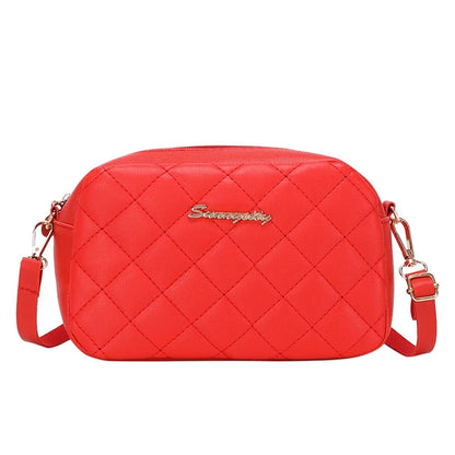 2022 New Fashion Female Creative Solid Color Crossbody Shoulder Bag Messenger Rhombus Embroidered Casual Trendy Phone Bag
