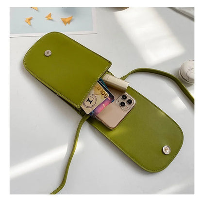 2022 New Japanese Style Mini Fresh Mobile Phone Bags Simple Fashion Vertical Artistic Shoulder Crossbody Bag Casual Women's Bag