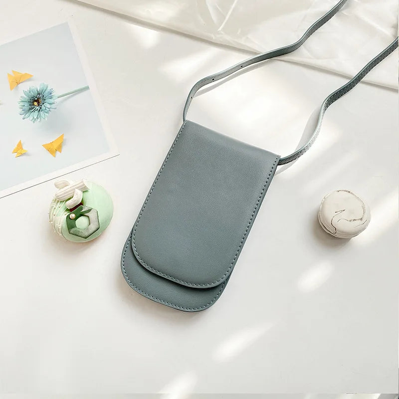 2022 New Japanese Style Mini Fresh Mobile Phone Bags Simple Fashion Vertical Artistic Shoulder Crossbody Bag Casual Women's Bag