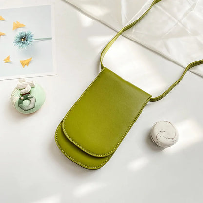 2022 New Japanese Style Mini Fresh Mobile Phone Bags Simple Fashion Vertical Artistic Shoulder Crossbody Bag Casual Women's Bag