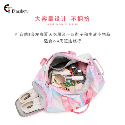 2022 New Rainbow Travel Bag Organizer Sports Fitness Yoga Bag Large Capacity Tote Messenger Weekend Duffle Bag For Women
