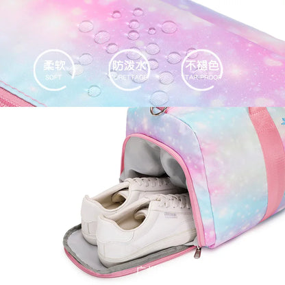 2022 New Rainbow Travel Bag Organizer Sports Fitness Yoga Bag Large Capacity Tote Messenger Weekend Duffle Bag For Women