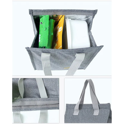 2022 New Solid Insulated Lunch Box with Handle Oxford Student Lunch Bags Simple Portable Picnic Cooler Bag Bento Food Pack Bolsa