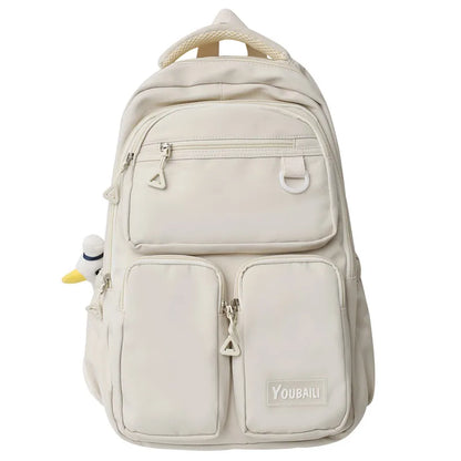 2022 New Waterproof Nylon Backpack Casual Big Capacity Woman Rucksack Multi-pocket College Student Book Bagpack Schoolbag