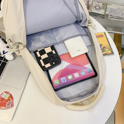 2022 New Waterproof Nylon Backpack Casual Big Capacity Woman Rucksack Multi-pocket College Student Book Bagpack Schoolbag