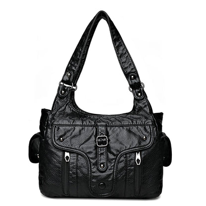 2022 New Women Leather Luxury Handbags Soft Large Capacity Casual Tote Bags High Quality Female Leather Shoulder Bags Female Sac