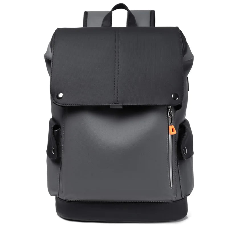 2022 Soft  Men PU Leather Bag Trend Business Backpack Large Capacity Waterproof School Backpack Daily Work Travel Laptop Bags