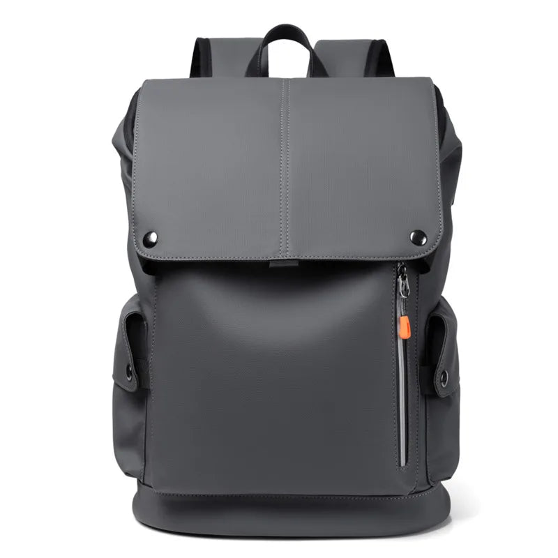 2022 Soft  Men PU Leather Bag Trend Business Backpack Large Capacity Waterproof School Backpack Daily Work Travel Laptop Bags
