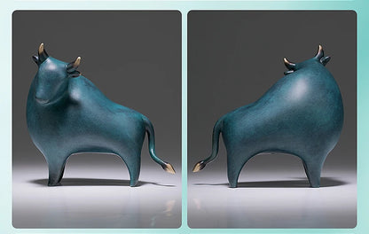 2022 TOP COOL bronze carving Abstract art HOME OFFICE 5A high grade Wealth Cow bull Get rich Good luck Talisman Mascot