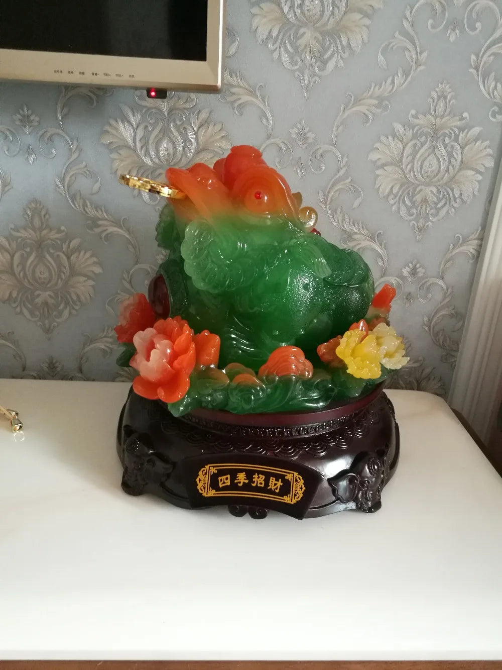 2022 home shop Lobby business bring in wealth Talisman Money Drawing Good luck JIN CHAN crystal jade Sculpture ART statue