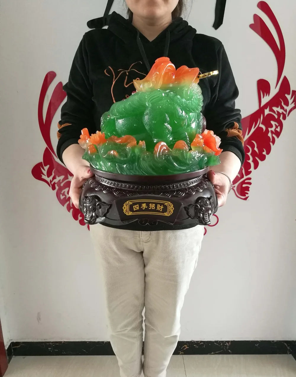 2022 home shop Lobby business bring in wealth Talisman Money Drawing Good luck JIN CHAN crystal jade Sculpture ART statue