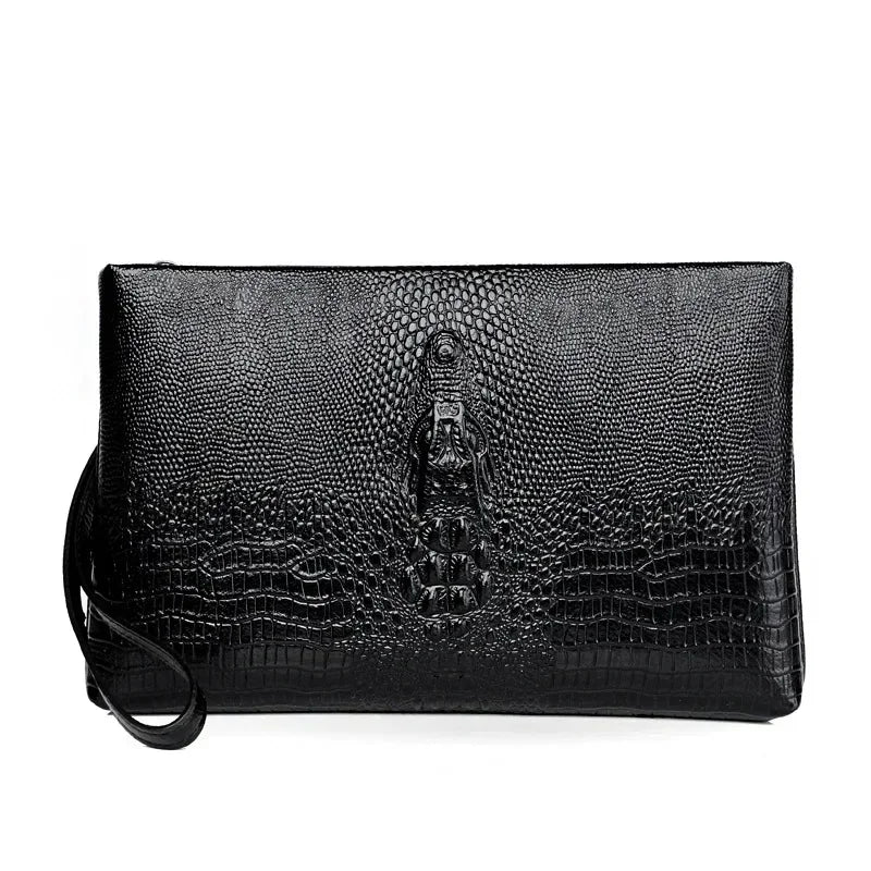 2022 new men's crocodile pattern clutch bag storage bag youth clutch large capacity wallet