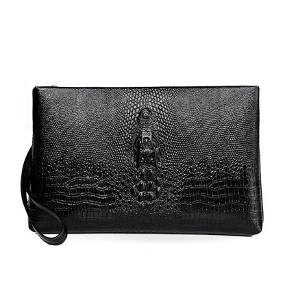 2022 new men's crocodile pattern clutch bag storage bag youth clutch large capacity wallet