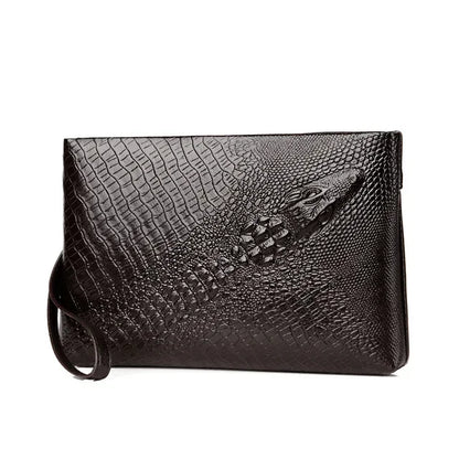 2022 new men's crocodile pattern clutch bag storage bag youth clutch large capacity wallet