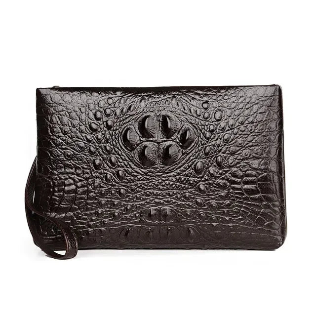 2022 new men's crocodile pattern clutch bag storage bag youth clutch large capacity wallet