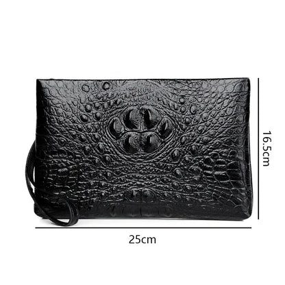 2022 new men's crocodile pattern clutch bag storage bag youth clutch large capacity wallet