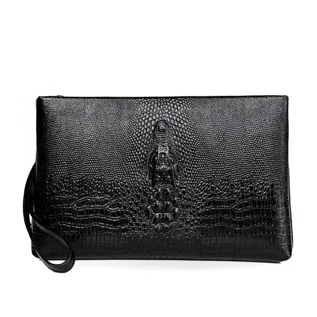 2022 new men's crocodile pattern clutch bag storage bag youth clutch large capacity wallet