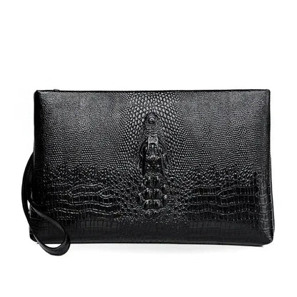 2022 new men's crocodile pattern clutch bag storage bag youth clutch large capacity wallet